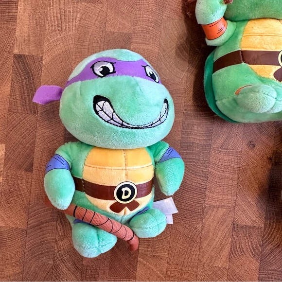 TY Teenage Mutant Ninja Turtle Plush Lot Of 3- Raphael Michelangelo Donatello - Picture 4 of 8